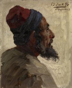 KOSHELEV NIKOLAI ANDREEVICH 1840-1918,Male Portrait,1896,MacDougall's GB 2012-05-27