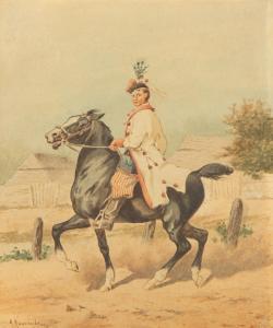 KOSINSKI Kajetan 1847-1935,Krakowiak on horseback,Desa Unicum PL 2023-11-14