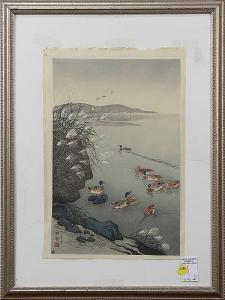 KOSON Ohara 1877-1945,Mallard in the Autumn,Clars Auction Gallery US 2015-05-30