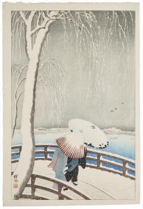 KOSON Ohara 1877-1945,Yanagibashi no yuki (Snow at Yanagibashi),Christie's GB 2024-03-26