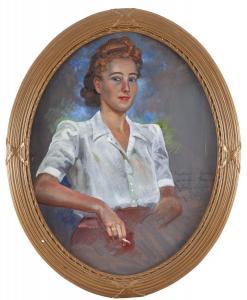KOSSAK Jerzy 1886-1955,Portrait of Janina Lewicka,1949,Desa Unicum PL 2024-04-16
