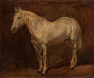 KOSSAK Juliusz 1824-1899,Study of the gray horse,1850-70,Desa Unicum PL 2023-12-19