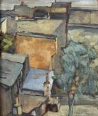 KOSSOW Arthur 1911-1956,Blick auf Häuser und Hinterhöfe,DAWO Auktionen DE 2015-06-24