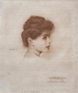 KOSSUTH Egon Josef,Portrait of Princcess Margarethe von Schonaich-Car,1906,Nagel 2021-12-15