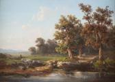 KOSTER Carl Georg 1812-1893,Summery river landscape,Hargesheimer Kunstauktionen DE 2019-09-14