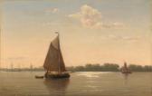 KOSTER Everhardus,River Landscape with Sailing Boats in the Evening ,Palais Dorotheum 2009-05-25