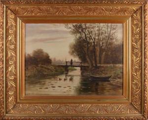 KOSTER H.F 1900-1900,Landscape with figure and ducks,1900,Twents Veilinghuis NL 2018-10-12