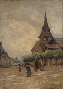 KOSTOCHET,L'Eglise de Clécy (Calvados),1908,Alliance Encheres FR 2008-03-30