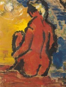 KOSTRHON Eduard S 1910-1966,Nude Girl Sitting,Palais Dorotheum AT 2016-12-03