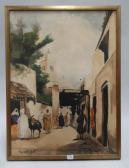 KOSZKOL Jeno, Eugene 1868-1935,Ruelle d'un quartier de Tunis,Rieunier FR 2017-09-21
