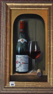 KOTKA Peter A. 1951,A STILL-LIFE STUDY OF A BOTTLE OF RED BURGUNDY,Anderson & Garland GB 2011-09-13