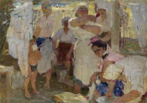 kotov petr ivanovich 1889-1953,Laundry Day,1935,MacDougall's GB 2015-10-12
