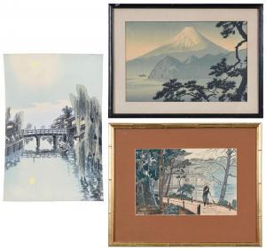KOTOZUKA Eiichi 1906-1979,Evening Moon at Benten Bridge,Brunk Auctions US 2021-06-17