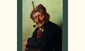 KOTSCHENREITER G. Hugo 1854-1908,Homme à la pipe 1902,1902,eAuctionRoom FR 2002-03-25