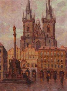 KOTT HYNEK 1878-1926,Old Town Square in Prague,Palais Dorotheum AT 2007-11-24