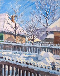 KOVACS Ferenc P 1911-1983,Winter sunshine,Nagyhazi galeria HU 2023-12-12