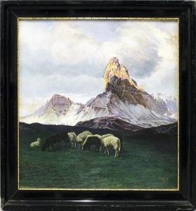 KOVATS Zoltan 1883-1952,Alpen mit Schafen,1940,Reiner Dannenberg DE 2020-12-10
