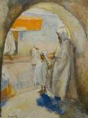 KOVESY Joseph 1889,Figures in an Archway,5th Avenue Auctioneers ZA 2015-10-04