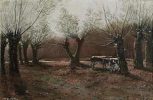 KOWALSKI Ivan Ivanovitch 1839-1937,Pejzaż jesienny z krowami,Rempex PL 2020-12-15