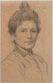 KOWALSKY Léopold François 1856-1931,Portrait de femme,1900,Doutrebente FR 2022-03-25