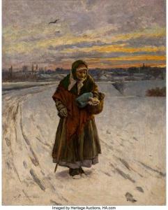 KOZAKIEWICZ Anton 1841-1929,The long walk home,Heritage US 2020-02-13