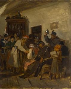 Kozakiewicz Antoni,Scene in a village chamber (Mourning the insurgent,Desa Unicum 2023-10-19