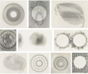 KOZAKIEWICZ JAROSLAW 1961,CONCENTRIC CIRCLES WITH FIGURES IN SINGLE ORBIT,2001,Sotheby's 2013-03-07