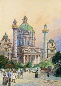 KOZELUH Sandor 1866-1920,Wien, Karlskirche,im Kinsky Auktionshaus AT 2014-01-28