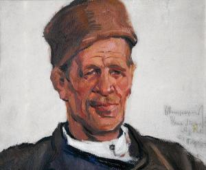 KOZHUHAROV Nikola 1892-1971,A Portrait,Rakursi BG 2010-03-17