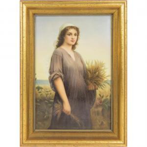 KPM 1763,portrait of Ruth (after Landelle),19th century,Clars Auction Gallery US 2024-01-18