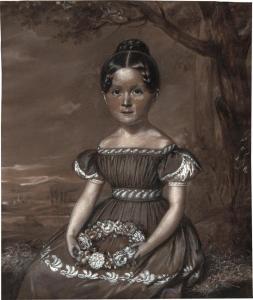 KRÜGER Franz Ludwig August 1849-1912,Bildnis eines Mädchens mit Blumenkranz in der,Galerie Bassenge 2022-06-03