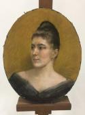 KRABANSKY Gustave 1852-1903,Portrait de dame en médaillon,1888,Millon & Associés FR 2020-01-28