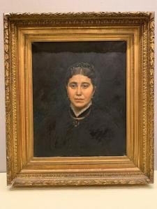 KRABANSKY Gustave 1852-1903,Portrait de femme,1884,Rossini FR 2022-02-02