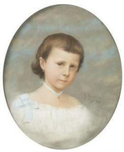 KRABANSKY Gustave,Portrait de jeune fille (Mademoiselle Flipo),1891,Mercier & Cie 2021-10-03