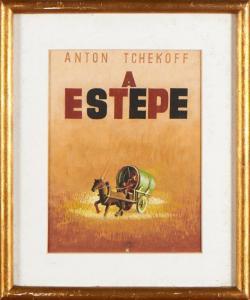 KRADOLFER Fred 1903-1968,Capa do livro "A estepe de Anton Tshekoff",Veritas Leiloes PT 2023-01-24
