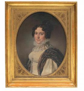 KRAFFT Johann Peter 1780-1856,Porträt einer eleganten Dame in weißem Kleid mi,1820,Palais Dorotheum 2023-04-05