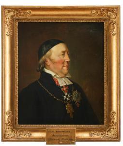 KRAFFT Per II 1777-1863,Porträtt av Ärkebiskop Carl von Rosenstein,Uppsala Auction SE 2022-01-18