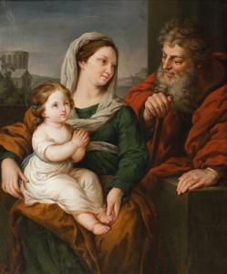 KRAFFT STEINER Barbara 1764-1825,Die Heilige Anna und Joachim mit der Jungfra,1819,Palais Dorotheum 2022-05-03