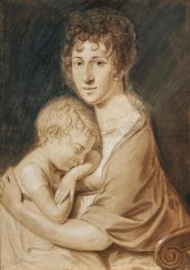 KRAFFT STEINER Barbara 1764-1825,Portrait of Barbara Krafft and her son Johan,1794,Palais Dorotheum 2024-03-28