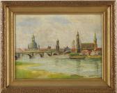 KRAHMER A 1900-1900,Blick über die Elbe auf Dresden,1936,Leipzig DE 2009-07-04