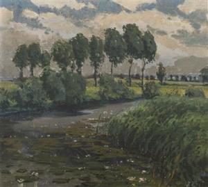 KRAL Josef 1877-1914,Landscape with a River,Palais Dorotheum AT 2017-11-25