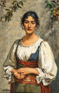 KRAMER Johann Viktor 1861-1949,A Sicilian Woman,Palais Dorotheum AT 2023-10-24
