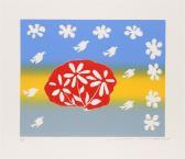 KRAMER Mireille 1932,Untitled - Flowers and Birds,1980,Ro Gallery US 2023-04-14
