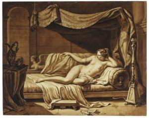KRAMM Christiaan 1797-1875,A female Nude on a Bed in a classical Interior,Christie's GB 1999-11-10