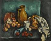 KRAMSZTYK Roman 1885-1942,STILL LIFE WITH APPLES AND CROISSANTS,Sotheby's GB 2018-11-13
