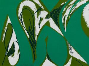 KRASNER Lee 1908-1984,Free Space (Green),1975,Swann Galleries US 2023-11-16