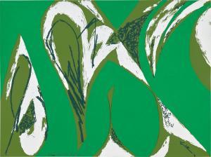 KRASNER Lee 1908-1984,Free Space (Green) (L. 560-1),1975,Phillips, De Pury & Luxembourg 2024-04-16