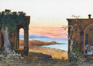 KRASSNOFF Nicholas 1865,The Maltese coast at dusk,1921,Bonhams GB 2010-09-15