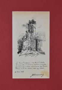 KRASZEWSKI Józef Ignacy 1812-1887,La Tour des Pins (Wieża Sosen),1866,Rempex PL 2023-04-19