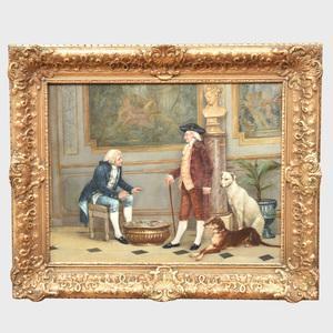 KRATKÉ Charles Louis 1848-1921,A Conversation,1873,Stair Galleries US 2019-10-26